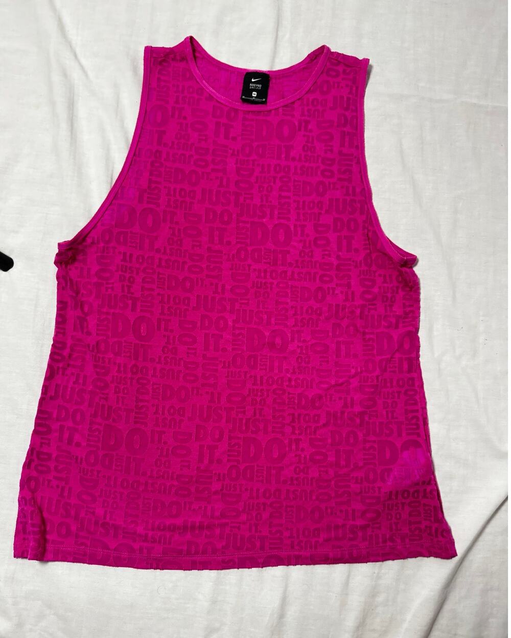Nike Pro Pink Burnout Just Do It Athletic Gym Tank Women’s M